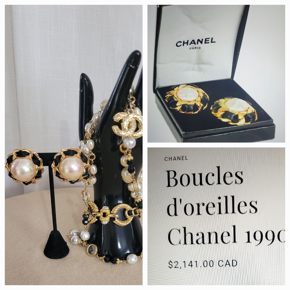 Gold and Pearl Statement Earrings
